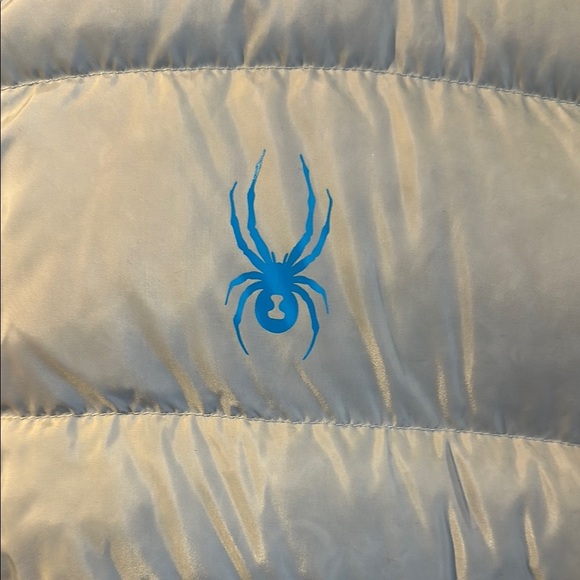 Spyder Gray Puffer Jacket with Blue Accents - Picture 2 of 4